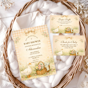 Invitation Fête de bébé printemps fantaisiste et drôle de pet