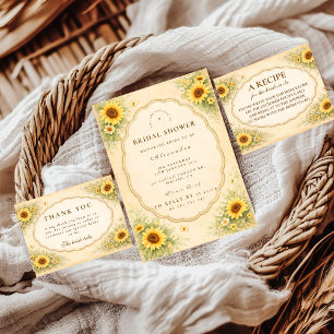 Carte De Remerciements Jardin de tournesols vintage pour la fête de maria