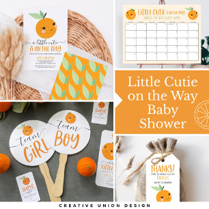Carte D'accompagnement Petit Baby shower Citrus Cutie Barreau