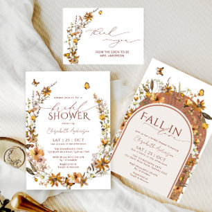 Invitation Tomber dans l'amour Boho Rustic Fleur sauvage Fête