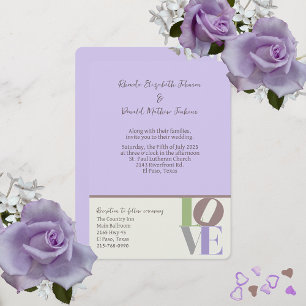 Faire-part de mariage Amour Moderne
