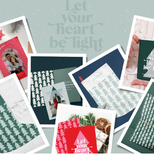 Cartes Pour Fêtes Annuelles Photo de Noël minimale