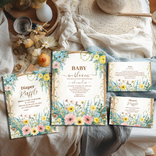 Carte D'accompagnement Bébé en fleur Broussailleur & Turquoise Ressort Di