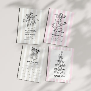 Carte De Remerciements Tour Champagne & Blush Chic Champagne