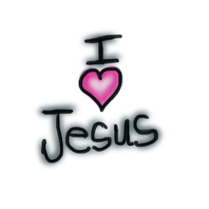 Badge Rond 2,50 Cm J'aime Jésus Je cœur Jésus Blanc 