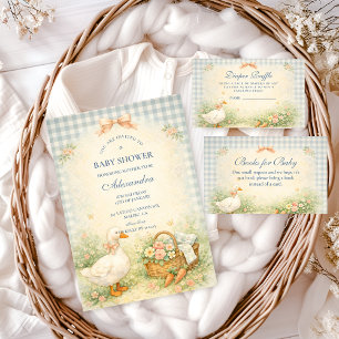 Invitation Fête Prénatale à la Ferme des Oies Rigolotes Paste