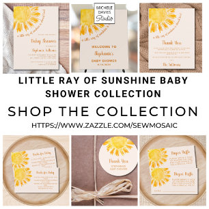 Carte postale Ray of Sunshine Baby shower Invitati