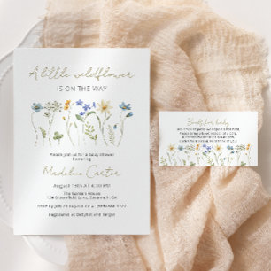 Invitation Petit Fleur sauvage Spring Floral Boy Baby shower