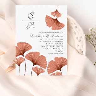 Budget Calligraphie Terracotta Foliage Mariage