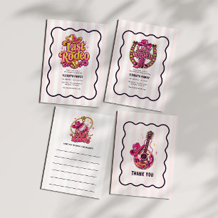 Invitation Dernier Rodéo Disco Cowgirl Week-end Enterrement d