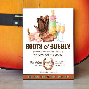 Invitation Boots et bubbly western rodeo cowgirl brunch