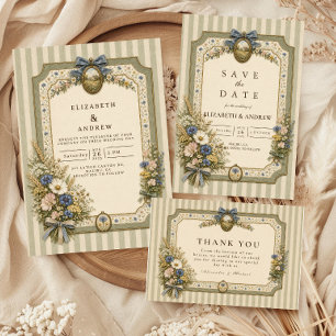 Carte De Remerciements Mariage Champêtre Romantique aux Fleurs Sauvages