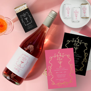 Invitation En Aluminium Un Petit Peu Vieux Martini Or Blanc Martini Annive