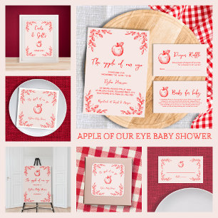 Serviette En Papier Pomme de notre oeil main tiré Baby shower automne