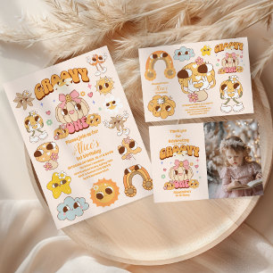 Carte De Remerciements Photo Super One Boho Daisy 1er anniversaire