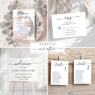 Carte de tableau de Mariage de script chic