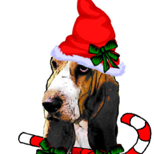 Cartes Pour Fêtes Annuelles Noël de Basset Hound
