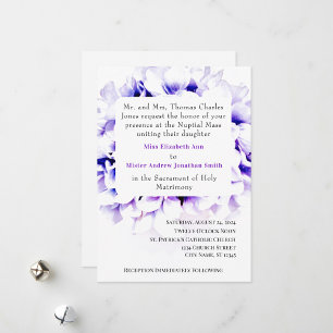 Bandeau De Faire-part Élégant Mariage Violets