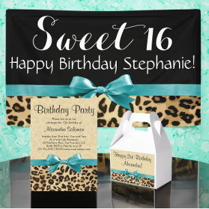 Ballotins Empreinte de léopard Aqua Blue Bow Girls Femen Ann