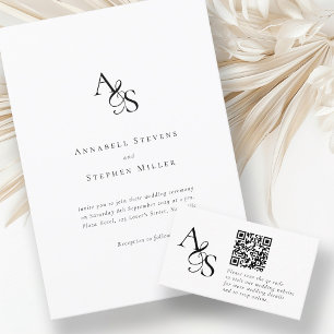 Serviette En Papier Élégant, Classique, Monogramme, Mariage