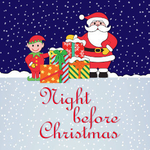Cartes Pour Fêtes Annuelles Nuit avant Noël