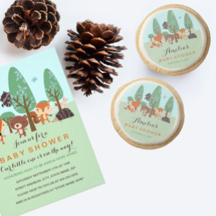 Invitation Baby shower Sweet Woodland Friends