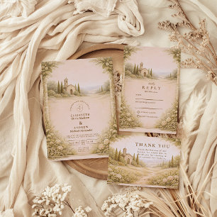 Invitation Chapelle de jardin rustique Mariage à la campagne