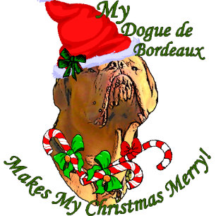 Cartes Pour Fêtes Annuelles Cadeaux de Dogue de Bordeaux Christmas