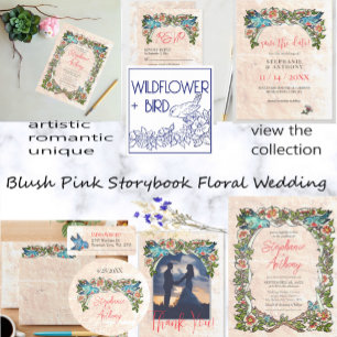 Budget Plutôt Vintage Rose Floral Bluebird Mariage