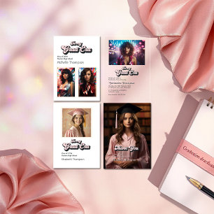 Invitations En Acrylique Retro Vibes Branché Dans Mon Grad Era Graduation P