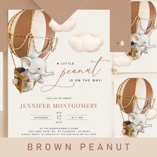 Invitation de ballon éléphant à air chaud