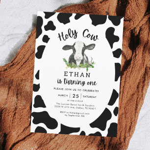 Invitation Moo Moo Je suis deux vaches 2e anniversaire Invita