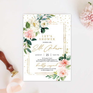 Invitation Bohemian rose rose rose floral or mariage brunch