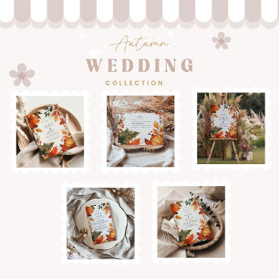 Invitation Mariage de feuilles d'automne en gras