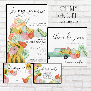 Oh Mon Gourd ! - CARTE DE REMERCIEMENTS BABY SHOWE