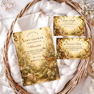 Carte D'accompagnement Tirage au sort de couche boho Forêt Enchantée