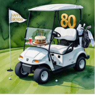 Invitation Golf Party 80th Birthday Enregistrer la date pour 