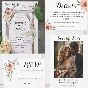 Mariage Pink Ivory Roses Organisateur