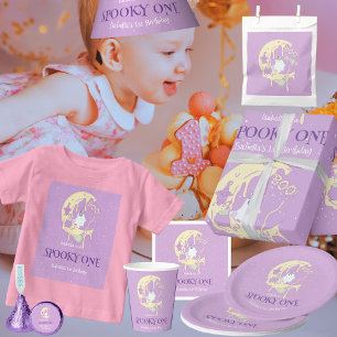 Éffrayant Un Fantôme Lune Enfants Halloween 1er An