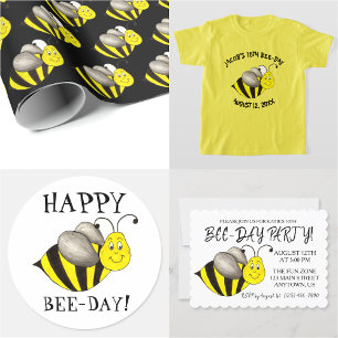 Invitation Joyeux Bumblebee Jaune Bumble Abee Jaune Anniversa