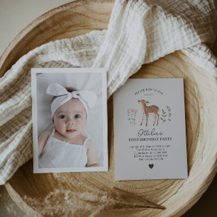 Fleurs de bois Carte de remerciements photo