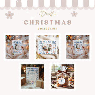 Cartes Pour Fêtes Annuelles Photo Christmas Doodline Art Holiday
