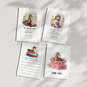 Carte De Remerciements Le Club Quacktail Mallard Lake Enterrement de Vie 