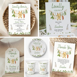 Impression Photo Garçon Vert Panneau de Bienvenue Baby Shower Fait 