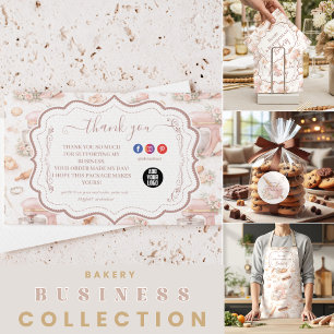 Autocollant Pour Fenêtre Entreprise de Boulangerie Pâtisserie Vintage Blush