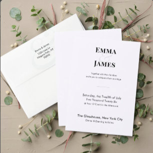 Affiche Mariage Minimaliste Esperluette   Plan de table 12