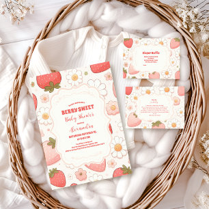 Carte D'accompagnement Framboise de fraise Baby shower sucré Diapper Raff