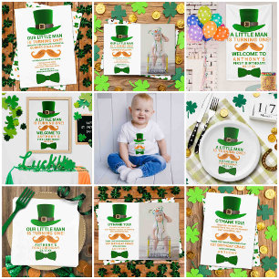 Invitation En Aluminium Photo d'Anniversaire de la St. Patrick de Leprecha