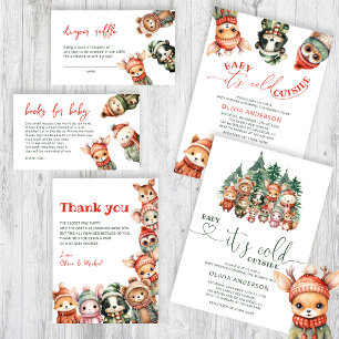 Invitation Bébé Il fait froid à l'extérieur du Baby shower bo