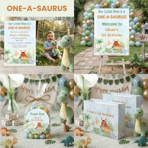 Invitation Dinosaur One-A-Saurus 1er Anniversaire 